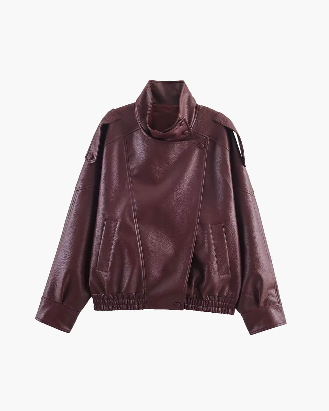 Seame CH - Sandra Asymmetrical Leather Jacket - Jackets -