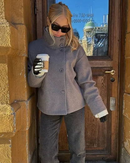 Seame CH - Chiara Elegant Jacket with Stand Collar - jackets - none