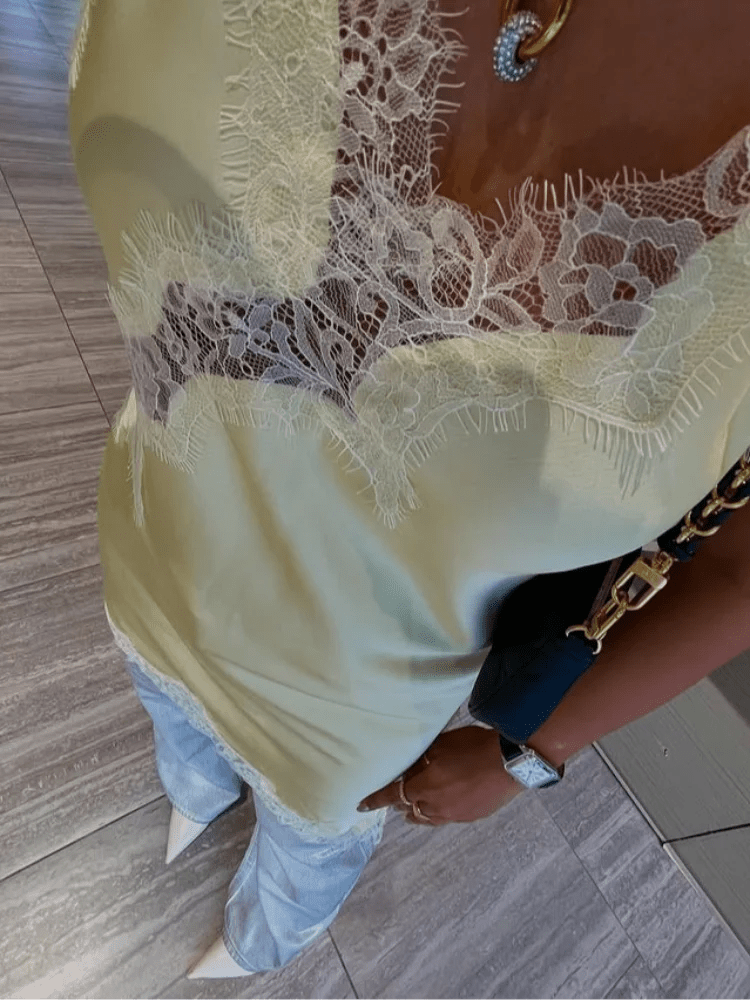 Seame CH - Jessy Elegant Lace Top - Tops - 3256809338957520-;pt1754668805215033375