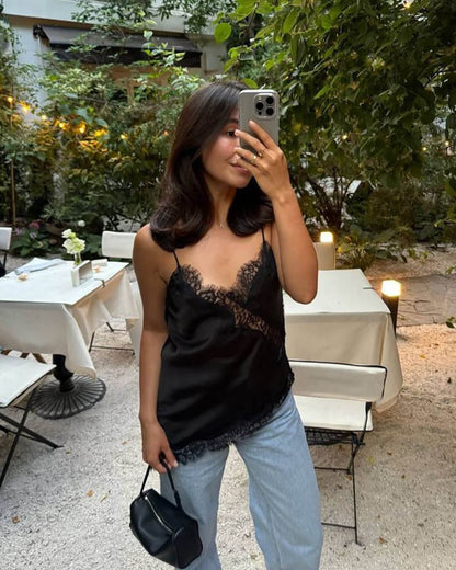 Seame CH - Jessy Elegant Lace Top - Tops - 3256809338957520-;xF1754668805215321895