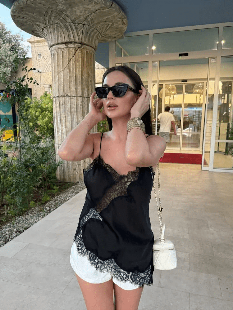 Seame CH - Jessy Elegant Lace Top - Tops - 3256809338957520-;xF1754668805215321895