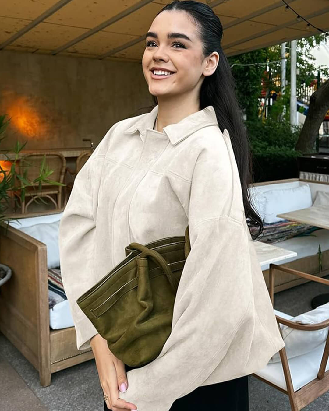 Seame CH - Luna Suede Bomber Jacket - jackets - DWOD2-WK623010