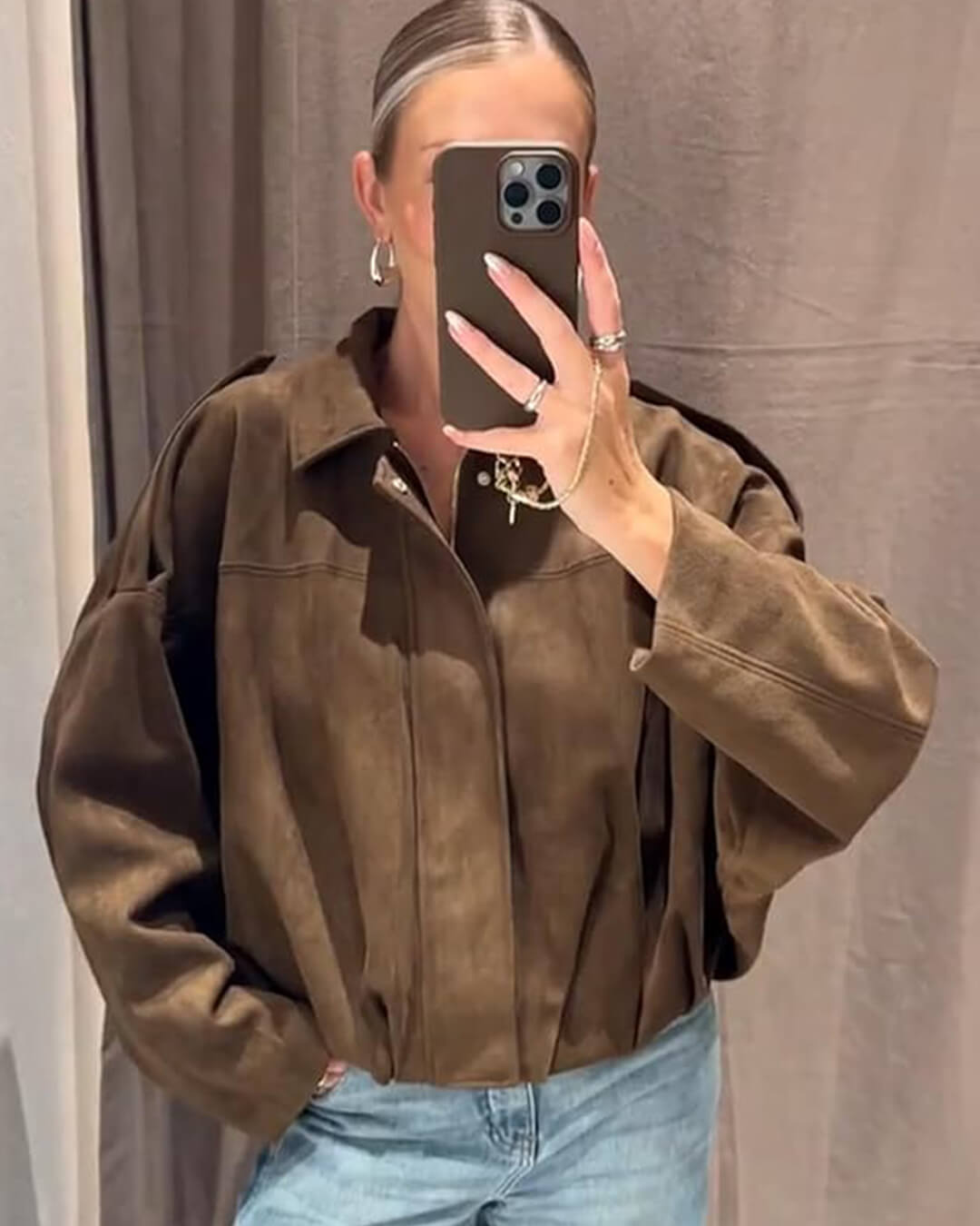 Seame CH - Luna Suede Bomber Jacket - jackets - DWOD2-WK623025