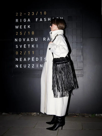 Seame CH - Scarlett Stand Collar Long Coat - Women's Coats & Jackets - gB1762845536346029781